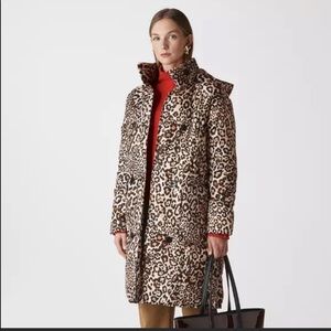 Whistles Animal Print Longline Puffer